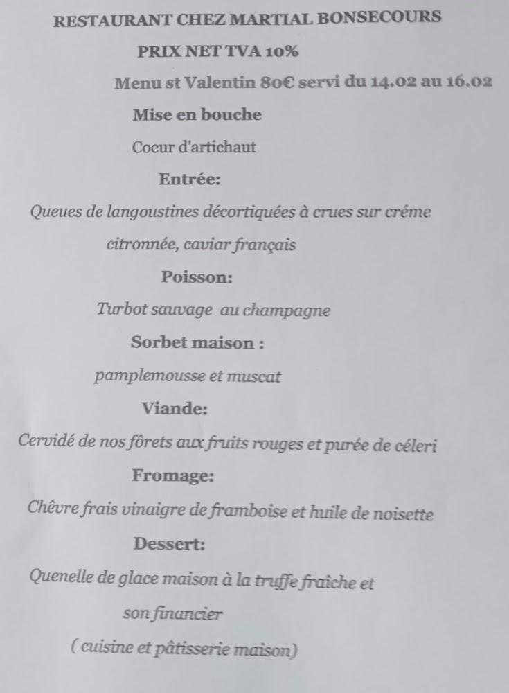 Chez Martial - Menu Image 2